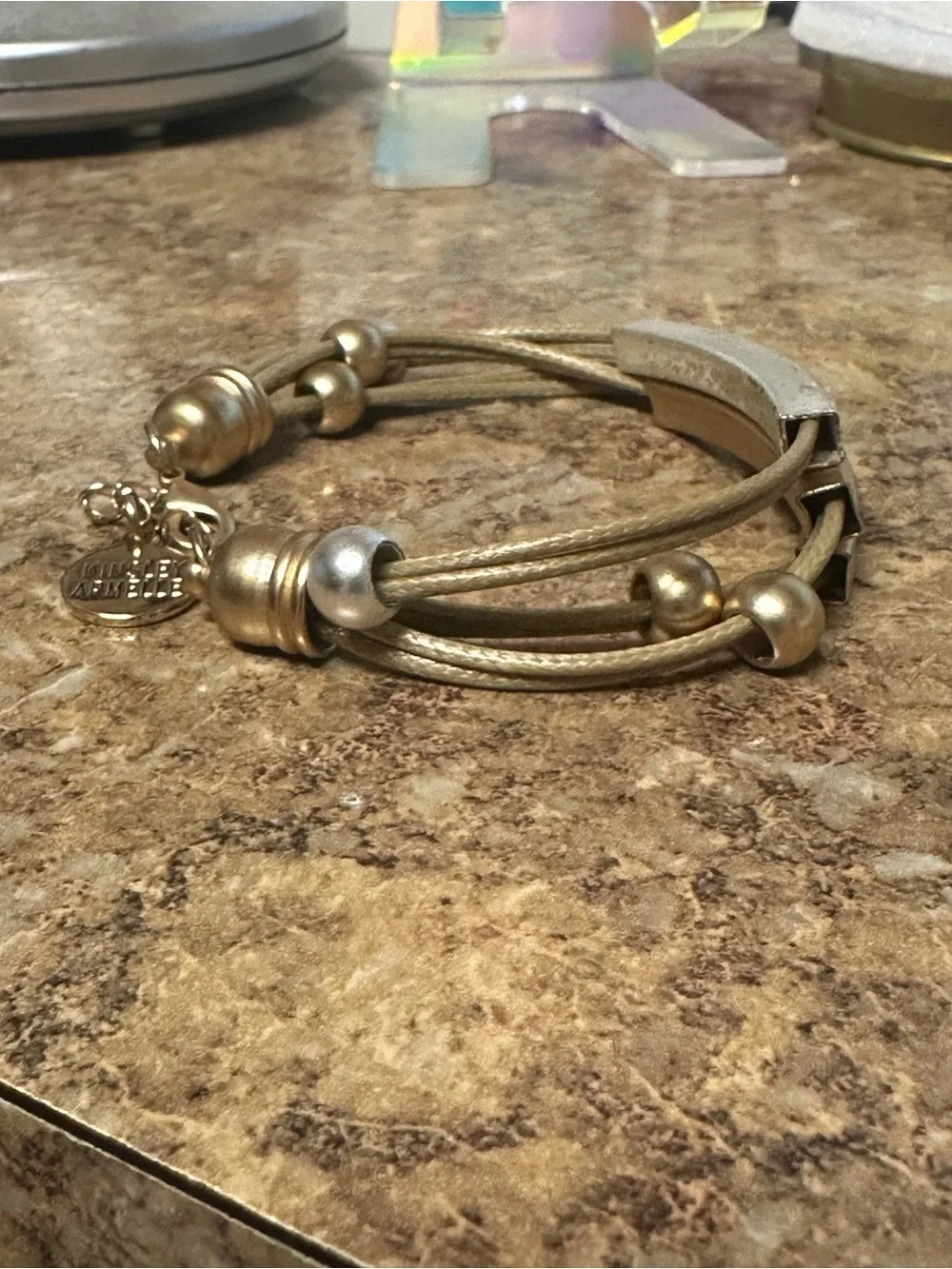Kinsley Armelle Metallic Collection Hybrid Gold Silver Multi-Strand Bracelet